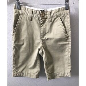 RVCA Boys Youth Khaki Flat Front Chino Shorts — Size 22 — Casual & Cool!
